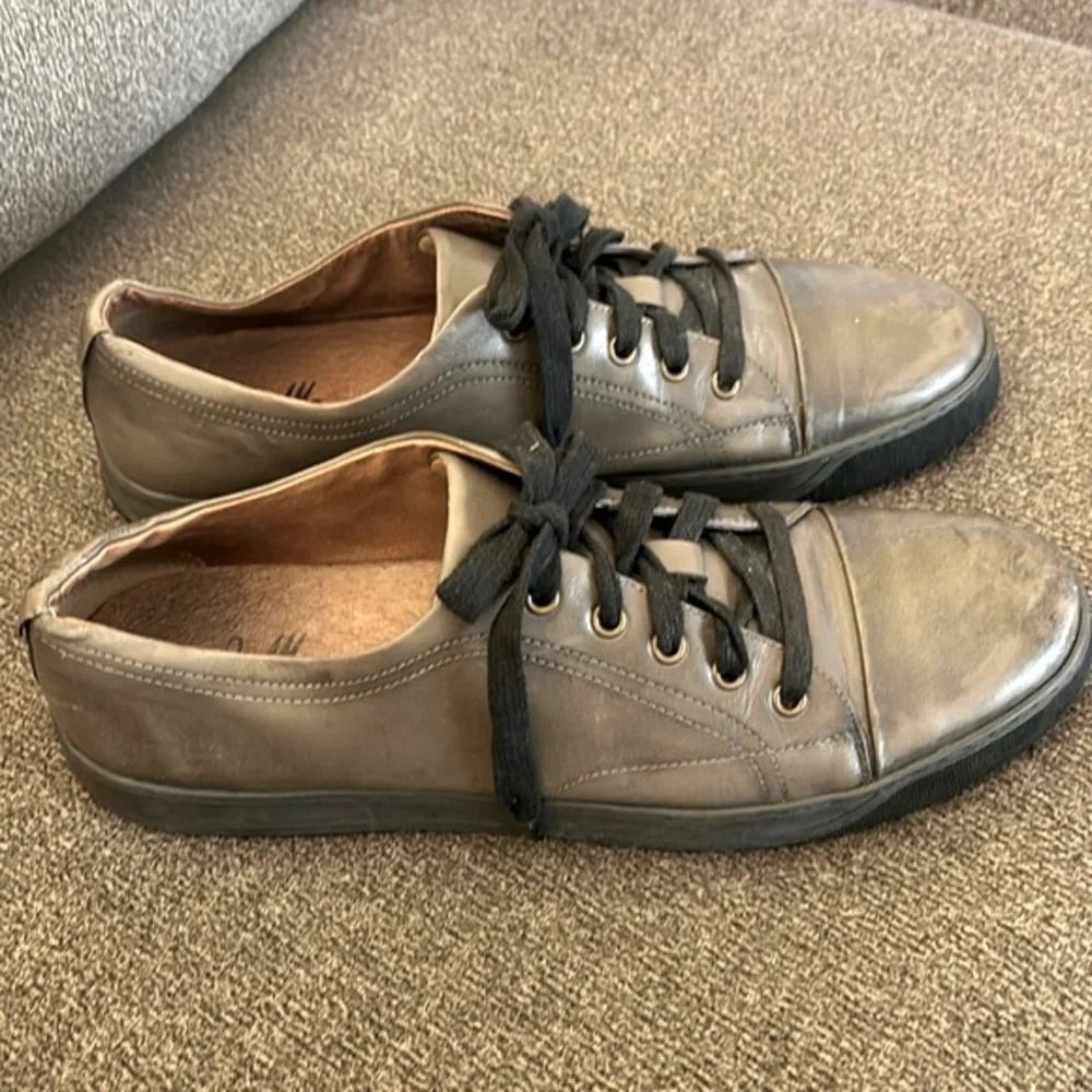 J&M Est. 1850 Gray Leather‎ Lace Up Men’s Sneaker Shoes US Size 11